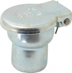 Gits - Steel, Zinc Plated, Shoulder Drive One Piece, Straight Oil Hole Cover - 0.753-0.755" Drive Diam, 3/4" Drive-In Hole Diam, 9/16" Drive Length, 1-3/16" Overall Height - USA Tool & Supply