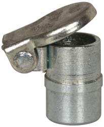 Gits - Steel, Zinc Plated, Beaded Drive One Piece, Straight Oil Hole Cover - 0.253-0.255" Drive Diam, 1/4" Drive-In Hole Diam, 5/32" Drive Length, 13/32" Overall Height - USA Tool & Supply