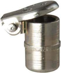 Gits - Steel, Zinc Plated, Beaded Drive One Piece, Straight Oil Hole Cover - 0.315-0.317" Drive Diam, 5/16" Drive-In Hole Diam, 7/32" Drive Length, 1/2" Overall Height - USA Tool & Supply