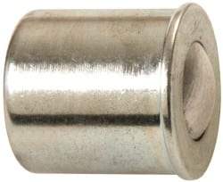 Gits - Steel, Zinc Plated, Plain Drive One Piece, Ball Valve Oil Hole Cover - 0.441-0.443" Drive Diam, 7/16" Drive-In Hole Diam, 15/32" Drive Length, 17/32" Overall Height - USA Tool & Supply