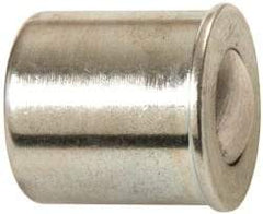 Gits - Steel, Zinc Plated, Plain Drive One Piece, Ball Valve Oil Hole Cover - 0.441-0.443" Drive Diam, 7/16" Drive-In Hole Diam, 15/32" Drive Length, 17/32" Overall Height - USA Tool & Supply