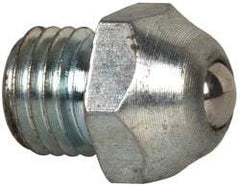 Gits - 1/4-32 Thread, Brass, Zinc Plated, Threaded One Piece, Ball Valve Oil Hole Cover - 3/8" Drive Diam, 7/16" Overall Height, 7/32" Thread Length, UNEF Thread - USA Tool & Supply