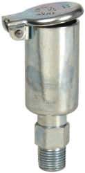 Gits - 5/32 Ounce Capacity, 1/8-27 Thread, Steel, Zinc Plated, Straight with Hex Body, Oil Cup - 2-5/32" High, 11/32" Thread Length, Wick Feed - USA Tool & Supply
