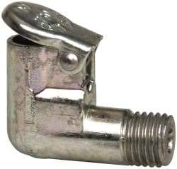 Gits - 1/4-32 Thread, Die Cast Zinc, Zinc Plated, Threaded One Piece, Elbow Oil Hole Cover - 3/16" Drive Diam, 3/4" Drive Length, 19/32" Overall Height, 3/16" Thread Length, UNEF Thread - USA Tool & Supply