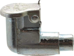 Gits - Die Cast Zinc, Zinc Plated, Plain Drive One Piece, Elbow Oil Hole Cover - 0.190-0.192" Drive Diam, 3/16" Drive-In Hole Diam, 5/32" Drive Length, 3/4" Overall Height - USA Tool & Supply