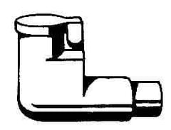 Gits - Die Cast Zinc, Zinc Plated, Plain Drive One Piece, Elbow Oil Hole Cover - 0.378-0.380" Drive Diam, 3/8" Drive-In Hole Diam, 9/32" Drive Length, 25/32" Overall Height - USA Tool & Supply