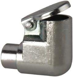 Gits - Die Cast Zinc, Zinc Plated, Plain Drive One Piece, Elbow Oil Hole Cover - 0.315-0.317" Drive Diam, 5/16" Drive-In Hole Diam, 1/4" Drive Length, 25/32" Overall Height - USA Tool & Supply