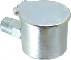 Gits - 1/2-14 Thread, Steel, Zinc Plated, Threaded One Piece, Elbow Oil Hole Cover - 4" Drive Diam, 9/16" Drive Length, 2-1/16" Overall Height, 9/16" Thread Length, NPT Thread - USA Tool & Supply