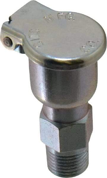 Gits - 5/64 Ounce Capacity, 1/8-27 Thread, Steel, Zinc Plated, Brazed Body Oil Cup - 1-1/2" High, 5/16" Thread Length, Gravity Feed - USA Tool & Supply