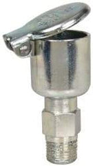 Gits - 9/64 Ounce Capacity, 1/8-27 Thread, Steel, Zinc Plated, Brazed Body Oil Cup - 1-21/32" High, 5/16" Thread Length, Gravity Feed - USA Tool & Supply
