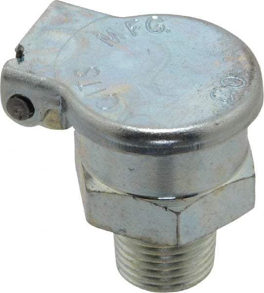 Gits - 3/64 Ounce Capacity, 1/8-27 Thread, Steel, Zinc Plated, Hexagon Body Oil Cup - 15/16" High, 7/16" Thread Length, Gravity Feed - USA Tool & Supply