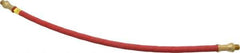 Alemite - 18" Long, 4,800 psi Operating Pressure, Elastomeric Grease Gun Hose & Coupler Assembly - 1/8 NPTF, 12,000 psi Burst Pressure - USA Tool & Supply