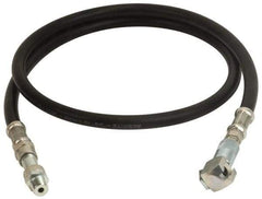 Alemite - 5-1/2' Long, Grease Gun Hose & Coupler Assembly - Includes Check Valve & Swivel - USA Tool & Supply