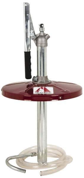 Alemite - Oil Lubrication 0.38 Strokes/oz Flow Steel, Aluminum & Stainless Steel Lever Hand Pump - For 25 to 35 Lb Container - USA Tool & Supply