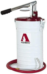 Alemite - Oil & Grease Lubrication 1 Strokes/oz Flow Steel, Aluminum & Stainless Steel Lever Hand Pump - For 25 Lb Container - USA Tool & Supply