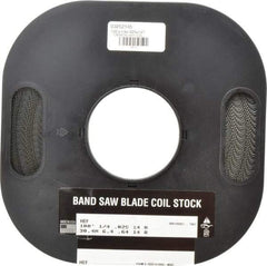 M.K. MORSE - 1/4" x 100' x 0.025" Carbon Steel Band Saw Blade Coil Stock - 14 TPI, Toothed Edge, Raker Set, Flexible Back, Constant Pitch, - USA Tool & Supply