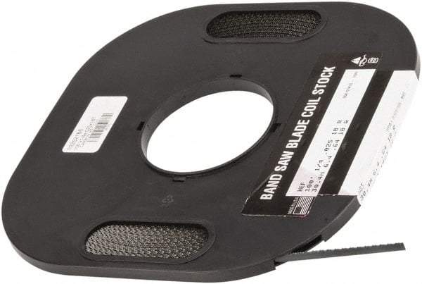 M.K. MORSE - 1/4" x 100' x 0.025" Carbon Steel Band Saw Blade Coil Stock - 18 TPI, Toothed Edge, Raker Set, Flexible Back, Constant Pitch, - USA Tool & Supply