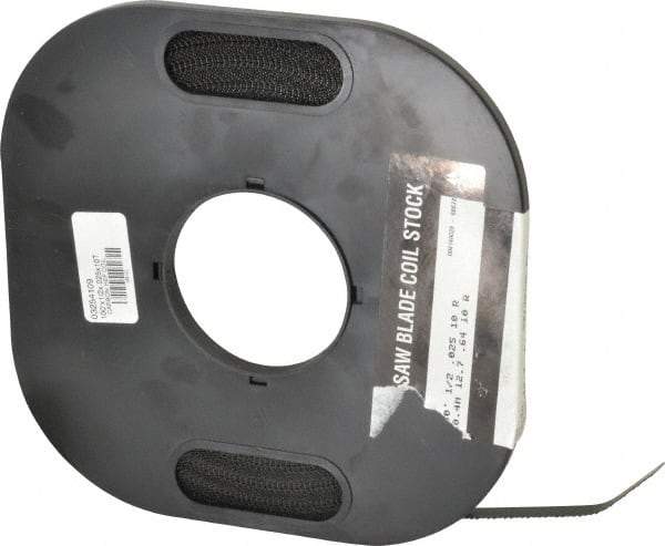 M.K. MORSE - 1/2" x 100' x 0.025" Carbon Steel Band Saw Blade Coil Stock - 10 TPI, Toothed Edge, Raker Set, Flexible Back, Constant Pitch, - USA Tool & Supply