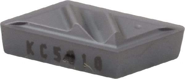 Kennametal - NPGR51, KC5010 Grade Carbide Profiling Insert - TiAlN Finish, 55° Incl Angle, Parallelogram, 0.4567" Side Length, 1/8" Thick, 1/64" Corner Radius - USA Tool & Supply