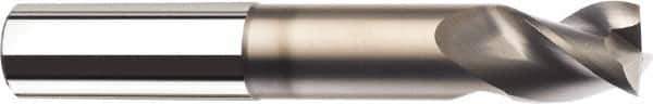 SGS - 5/16", 2 Flute, Single End, Solid Carbide, 0.012" Corner Radius End Mill - 2-1/2" OAL, 45° Helix, Right Hand Flute, 7/16" LOC, Right Hand Cut, 1-1/8" Extended Reach - USA Tool & Supply