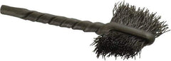 Osborn - 3/4" Diam Flat Steel Tube Brush - 0.008" Filament Diam, 5/8" Brush Length, 2-1/4" OAL, 1/8" Diam Shank - USA Tool & Supply