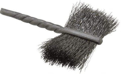 Osborn - 1-1/4" Diam Flat Steel Tube Brush - 0.005" Filament Diam, 5/8" Brush Length, 2-1/4" OAL, 1/8" Diam Shank - USA Tool & Supply