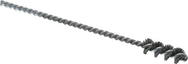 Osborn - 0.385" Diam Helical Nylon Tube Brush - 1" Brush Length, 5" OAL, 0.152" Diam Shank - USA Tool & Supply