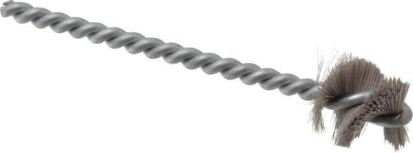 Osborn - 1.015" Diam Helical Nylon Tube Brush - 1" Brush Length, 5" OAL, 1/4" Diam Shank - USA Tool & Supply