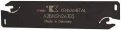 Kennametal - 1.0236" Blade Height, 0.0945" Blade Width, 4.3307" OAL, Neutral Cut, Double End Indexable Cut-Off Blade - 40mm Max Depth of Cut, A2BNSN Blade, A2 Cut-Off Series - USA Tool & Supply