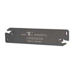 Kennametal - 1.0236" Blade Height, 0.1339" Blade Width, 4.3307" OAL, Neutral Cut, Double End Indexable Cut-Off Blade - 40mm Max Depth of Cut, A2BNSN Blade, A2 Cut-Off Series - USA Tool & Supply
