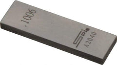 SPI - 0.1006" Rectangular Steel Gage Block - Accuracy Grade 0, Includes NIST Traceability Certification - USA Tool & Supply