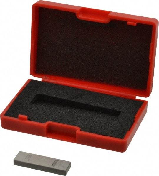 SPI - 0.138" Rectangular Steel Gage Block - Accuracy Grade 0, Includes NIST Traceability Certification - USA Tool & Supply