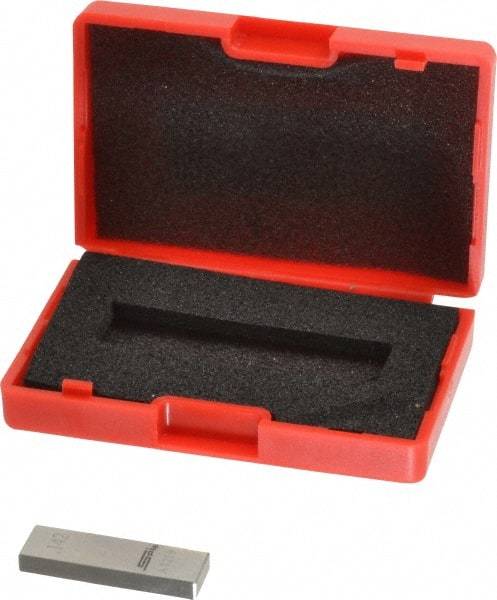 SPI - 0.142" Rectangular Steel Gage Block - Accuracy Grade 0, Includes NIST Traceability Certification - USA Tool & Supply