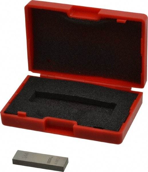 SPI - 0.144" Rectangular Steel Gage Block - Accuracy Grade 0, Includes NIST Traceability Certification - USA Tool & Supply