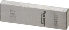 SPI - 0.147" Rectangular Steel Gage Block - Accuracy Grade 0, Includes NIST Traceability Certification - USA Tool & Supply