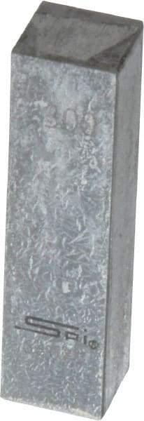 SPI - 0.3" Rectangular Steel Gage Block - Accuracy Grade 0, Includes NIST Traceability Certification - USA Tool & Supply