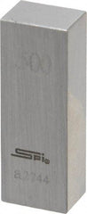 SPI - 0.5" Rectangular Steel Gage Block - Accuracy Grade 0, Includes NIST Traceability Certification - USA Tool & Supply