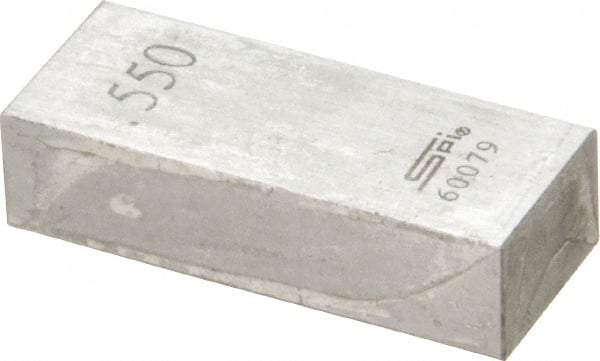 SPI - 0.55" Rectangular Steel Gage Block - Accuracy Grade 0, Includes NIST Traceability Certification - USA Tool & Supply