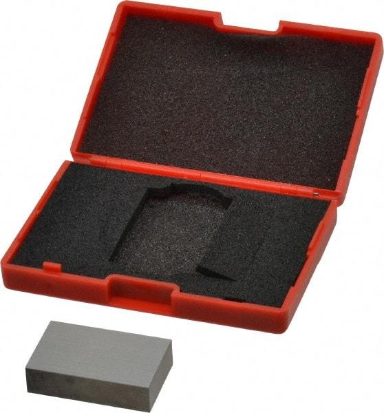 SPI - 0.85" Rectangular Steel Gage Block - Accuracy Grade 0, Includes NIST Traceability Certification - USA Tool & Supply