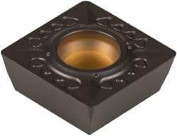 Kennametal - SDET43 GB Grade KCPK30 Carbide Milling Insert - TiN/TiCN/Al2O3 Finish, 3/16" Thick, 1/2" Inscribed Circle, 0.8mm Corner Radius - USA Tool & Supply