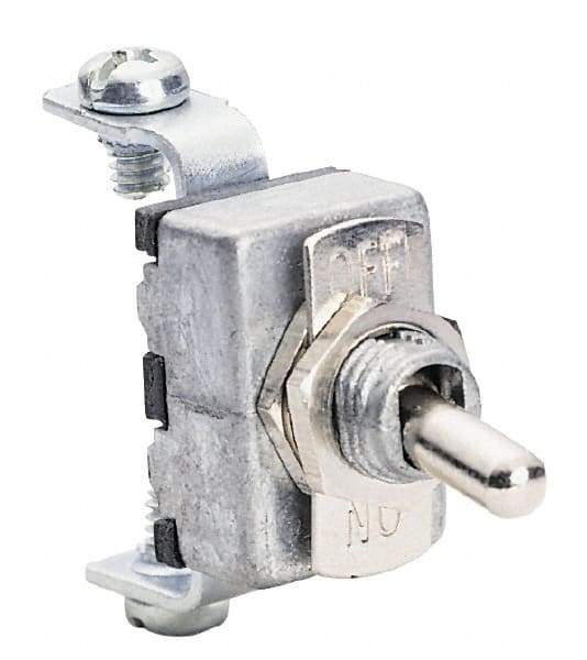 Gardner Bender - 2 Position, 12 Volt, 15 Amp, Motor Rated Toggle Switch - On Off Sequence, 1 Switch, Silver - USA Tool & Supply