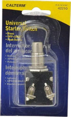 Gardner Bender - 12 Volt, 15 Amp, UniVoltersal Starter Switch - Momentary On Sequence, 1 Switch, Gold/Silver - USA Tool & Supply