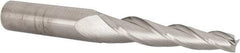 SGS - 3° Taper Angle per Side, 1/4" Small End Diam, 2" LOC, Solid Carbide 3 Flute Tapered Square End Mill - 4" OAL, 1/2" Shank Diam, Spiral Flute, 28° Helix - USA Tool & Supply