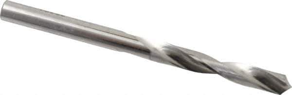 SGS - 7/32" 118° Solid Carbide Jobber Drill - Bright Finish, Right Hand Cut, Spiral Flute, Straight Shank, 3" OAL, Faceted Point - USA Tool & Supply