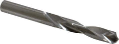 SGS - 7/16" 118° Solid Carbide Jobber Drill - Bright Finish, Right Hand Cut, Spiral Flute, Straight Shank, 4-1/2" OAL, Faceted Point - USA Tool & Supply