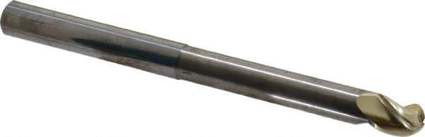Accupro - 1/2" Diam, 5/8" LOC, 3 Flute Solid Carbide Ball End Mill - ZrN Finish, Single End, 6" OAL, 1/2" Shank Diam, Spiral Flute - USA Tool & Supply