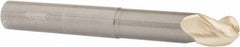 Accupro - 5/8" Diam, 3/4" LOC, 3 Flute Solid Carbide Ball End Mill - ZrN Finish, Single End, 5" OAL, 5/8" Shank Diam, Spiral Flute - USA Tool & Supply