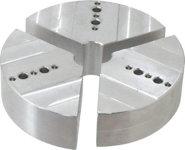 Northfield - 4" & Up Chuck Capacity, Northfield Air Style Attachment, Round Soft Lathe Chuck Jaw - 3 Jaws, Aluminum, 3.92" Wide x 1" High - USA Tool & Supply