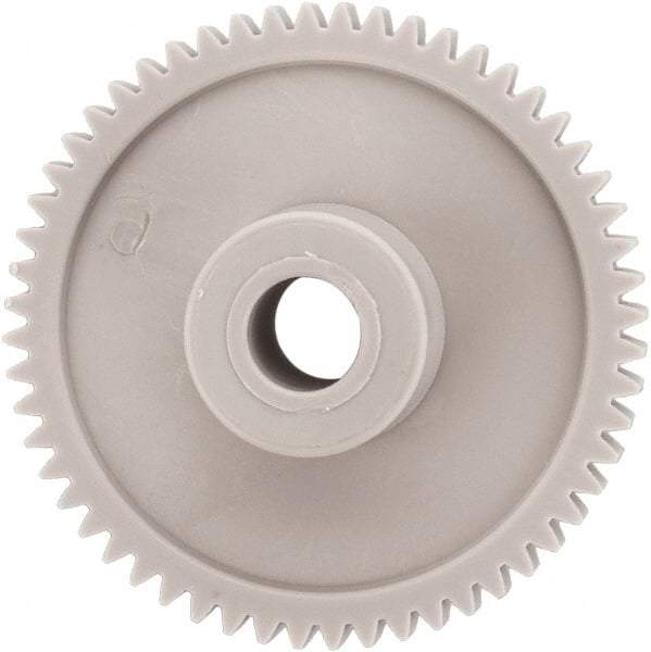 Made in USA - 32 Pitch, 1-3/4" Pitch Diam, 1-13/16" OD, 56 Tooth Spur Gear - 3/16" Face Width, 5/16" Bore Diam, 43/64" Hub Diam, 20° Pressure Angle, Acetal - USA Tool & Supply