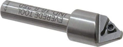 Everede Tool - 60° Included Angle, 0.588" Max Cut Diam, 5/8" Body Diam, 3/8" Shank Diam, 2-1/2" OAL, Indexable Countersink - 1 Triangle Insert, TPGH 215 Insert Style, Series IND - USA Tool & Supply